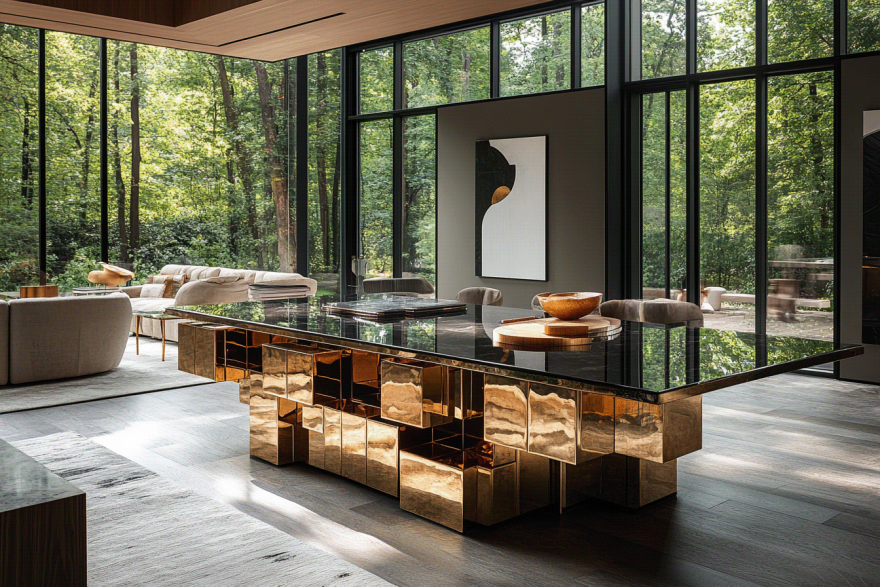 一个功能性艺术厨房岛台-21