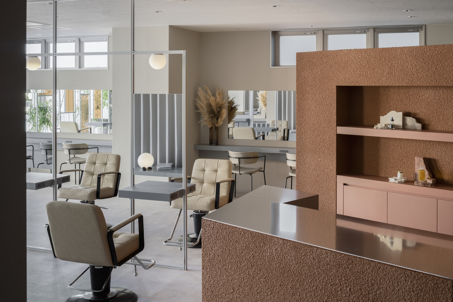 东京 NORA Hair Salon 绿色光空间设计丨日本东京丨Kenta Nagai Studio-10