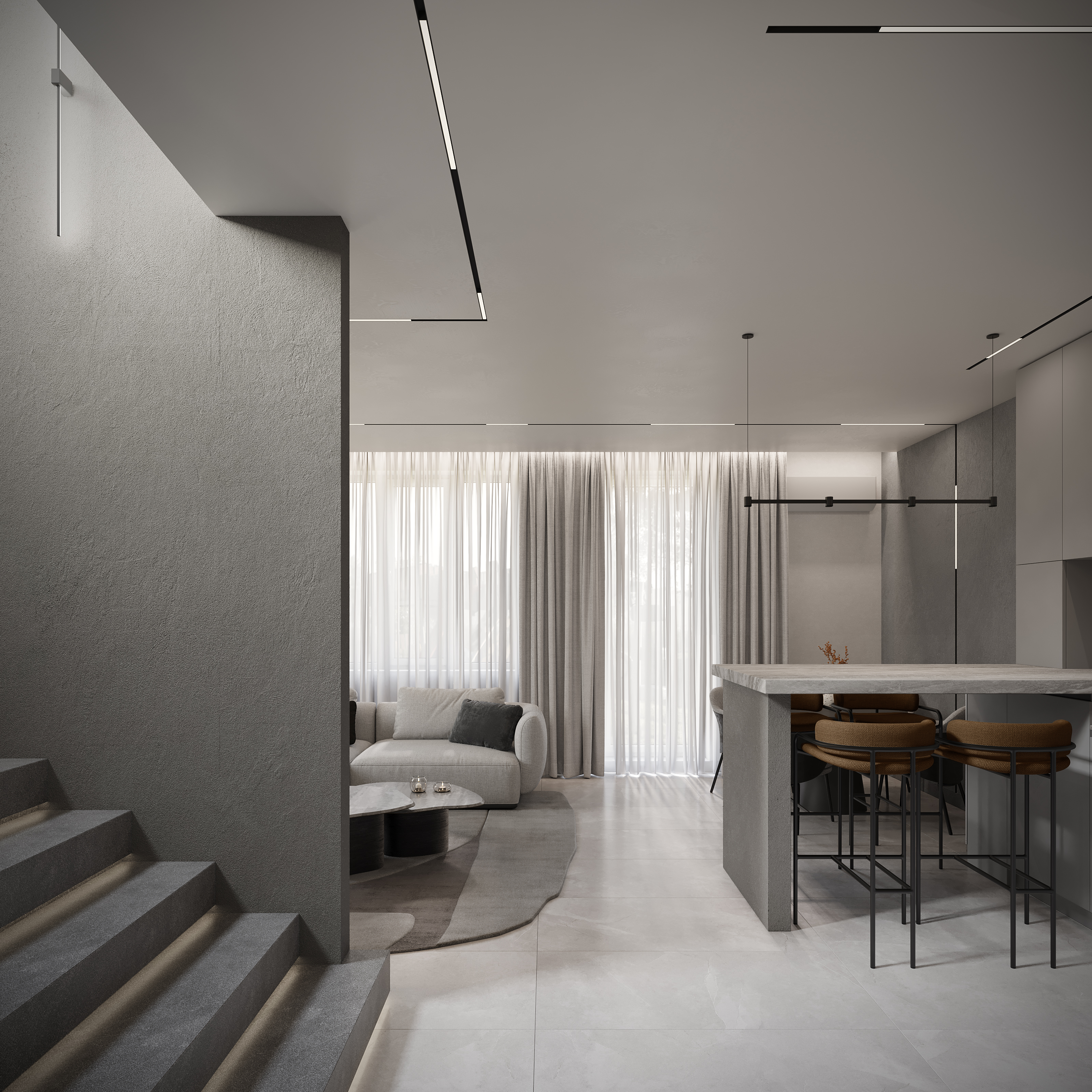 Open space. House 100 m2-6
