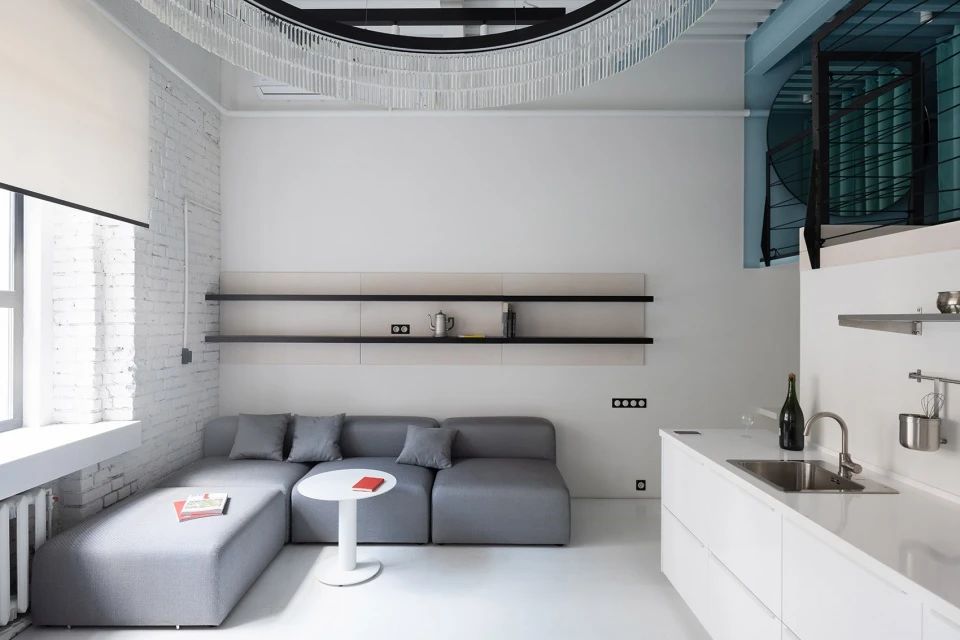 工业风也能轻盈又好看！这个50㎡的loft太适合独居了！-7