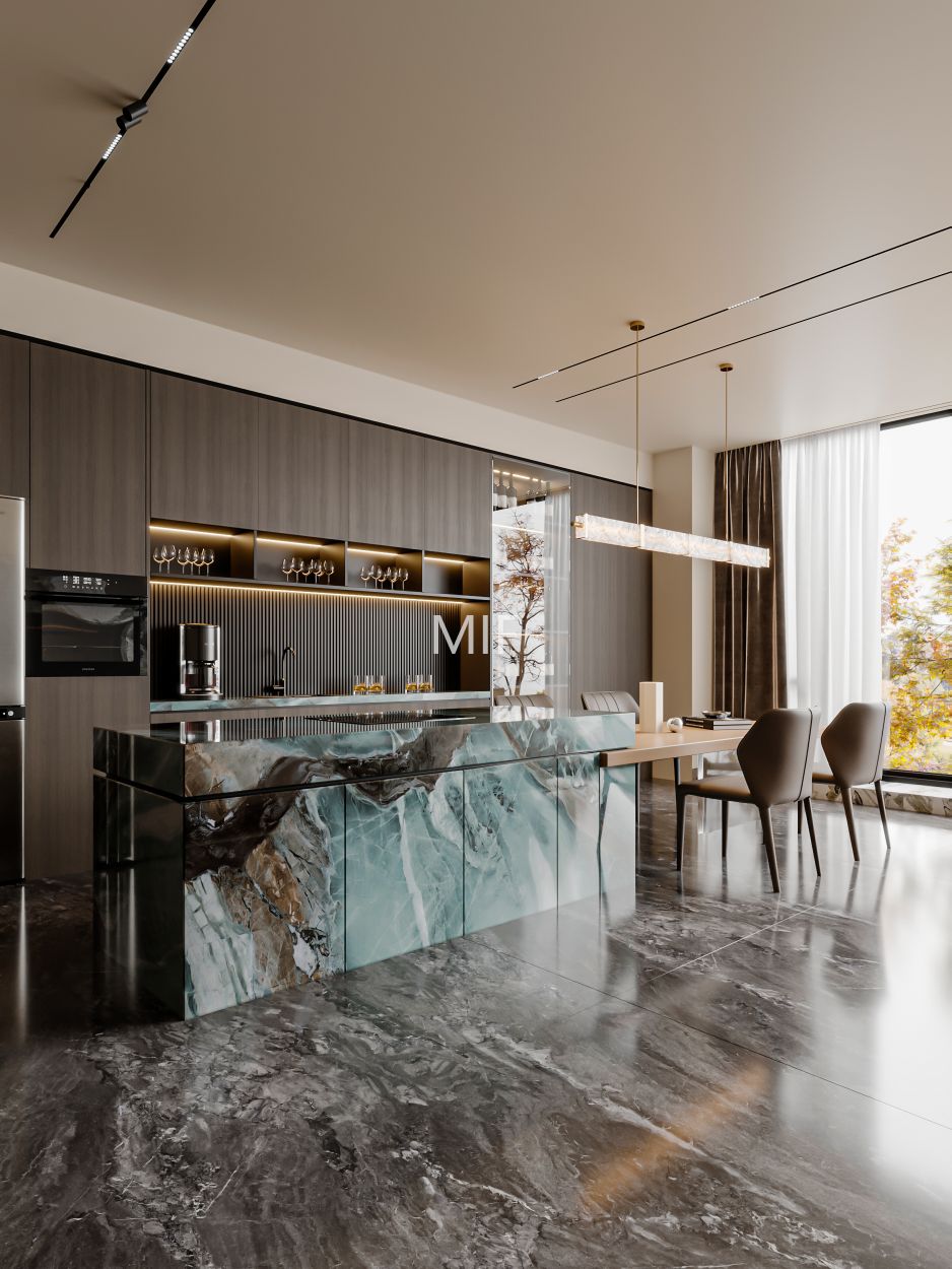 现代风大平层渲染-6