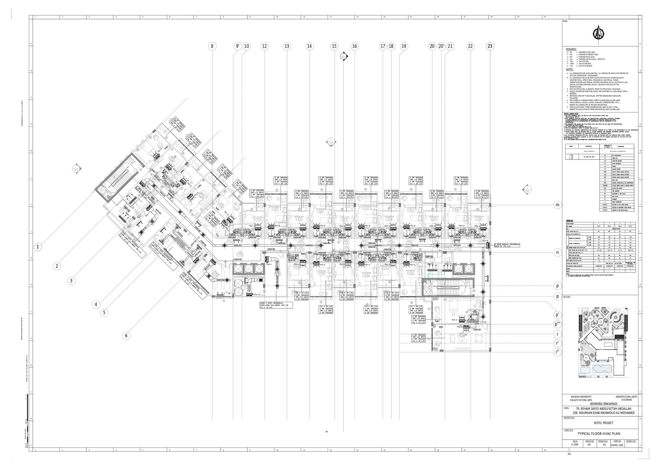 RENOS(3  STARS HOTEL)技术绘图项目丨赫勒万大学美术学院建筑系-57
