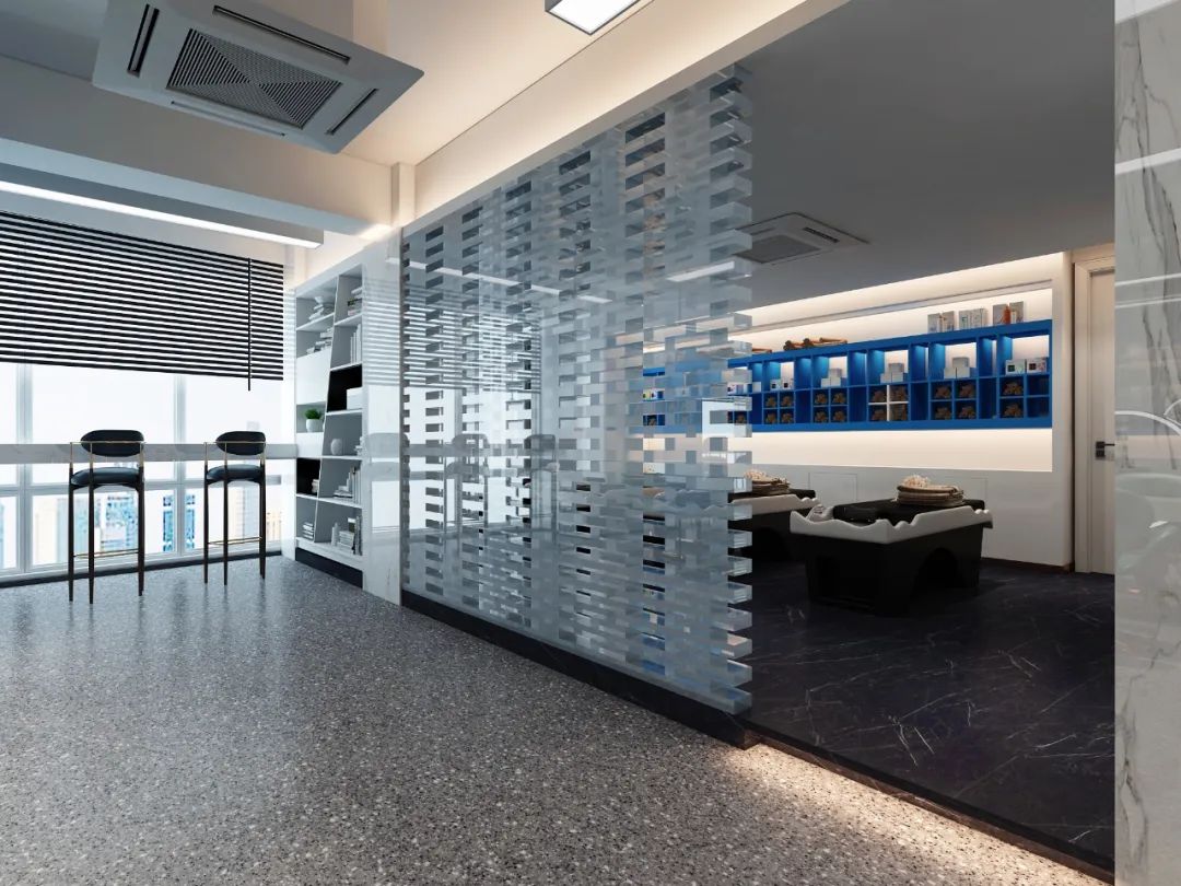 《快乐秀发》个性鲜明,绿色与蓝色交织的未来感空间-77