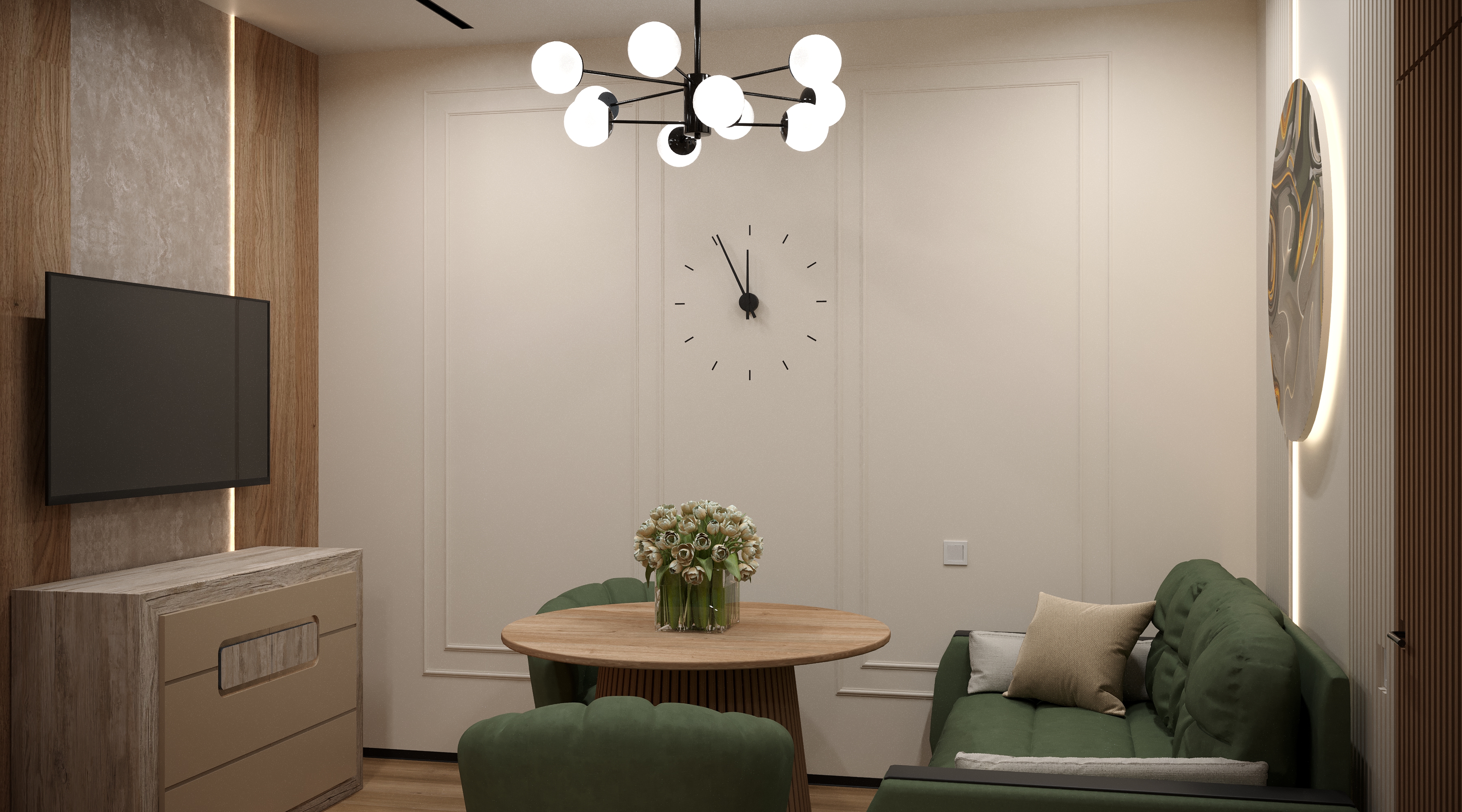 Flat project for the family with a teenager-0