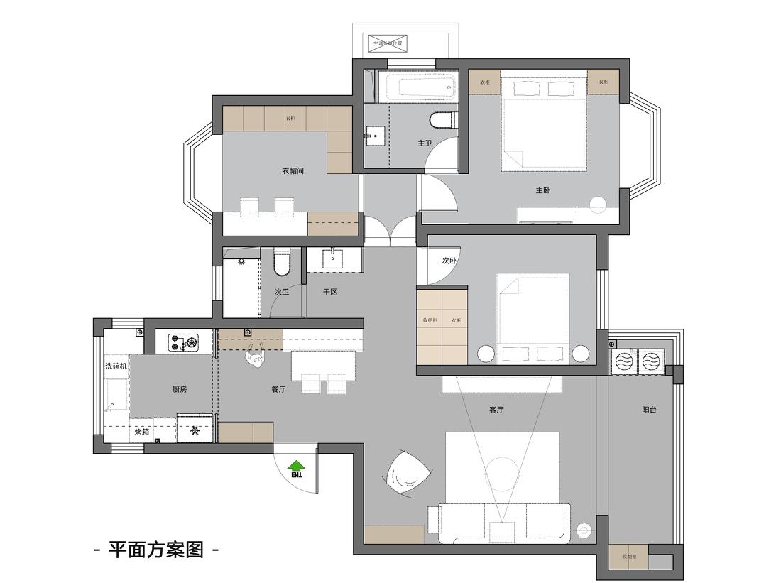 法式北欧混搭婚房设计丨7KK 设计-14