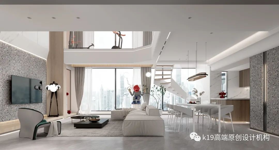 现代极简复式住宅设计丨LFH樾界设计工作室-1