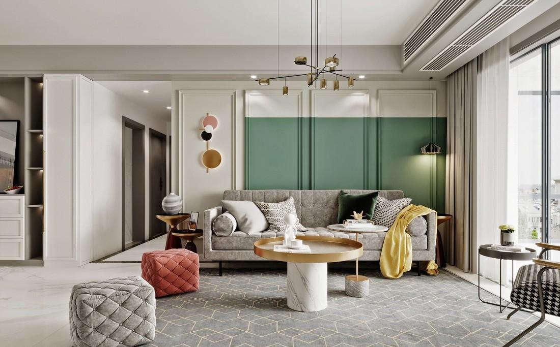 北欧现代风家居,精致收纳与色彩碰撞的完美融合-7