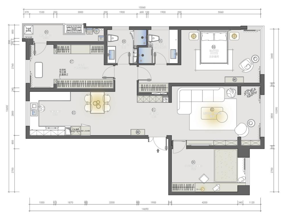 蓝色诗意,自然至简——现代简约家居设计案例-4
