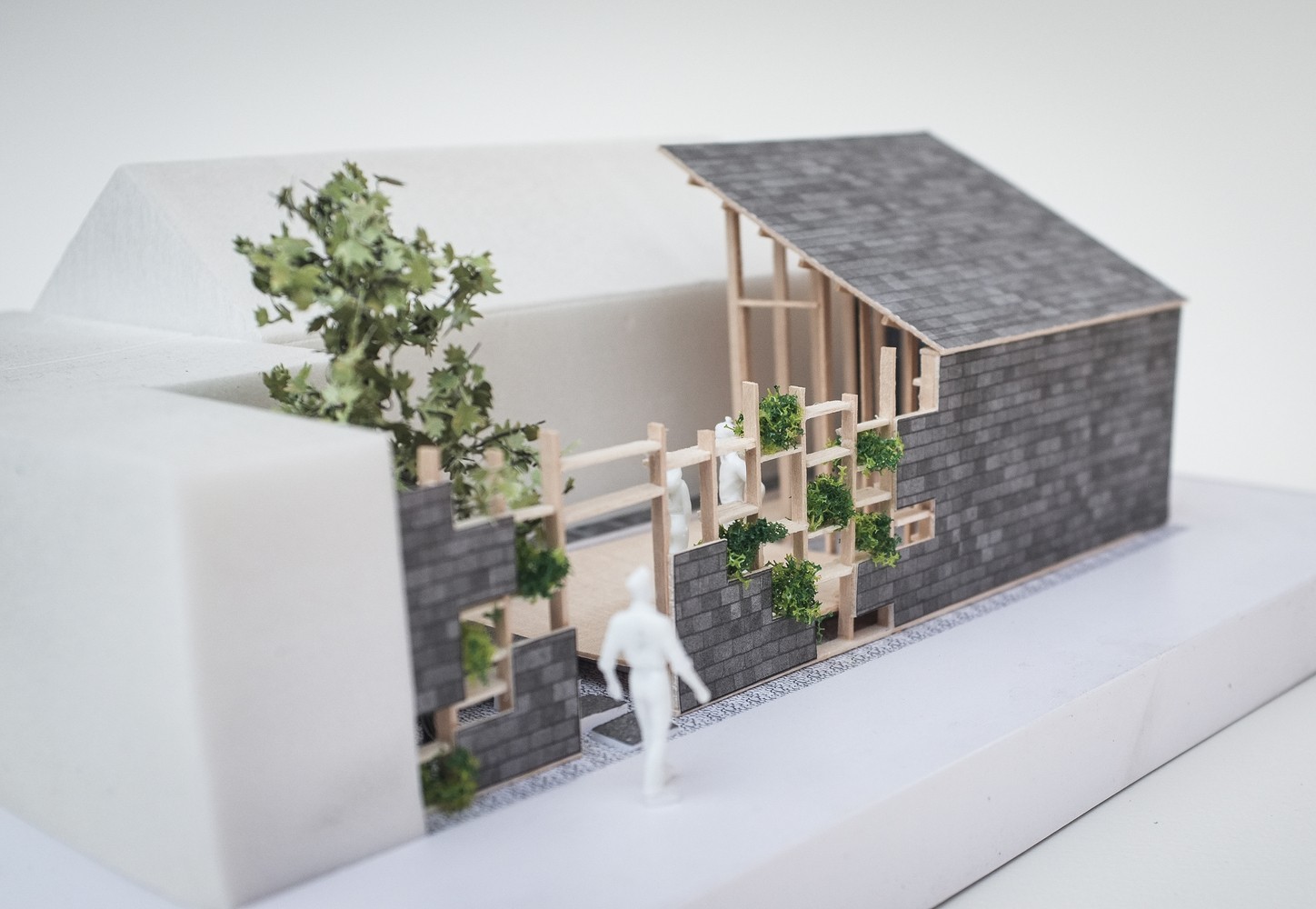 胡同画室——墙体像素化，木架结构打造连续统一视觉效果-22