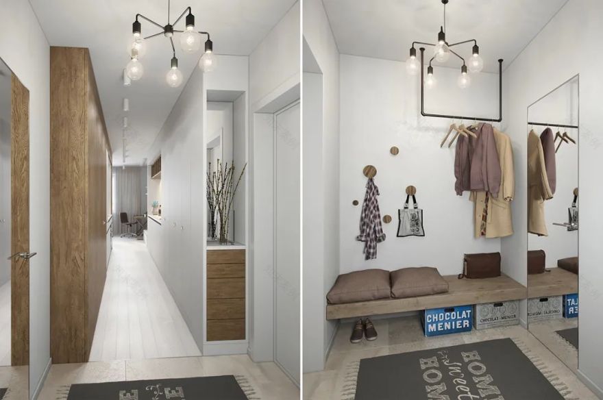 原木风小宅,三十几平也能拥有超强设计感!-43