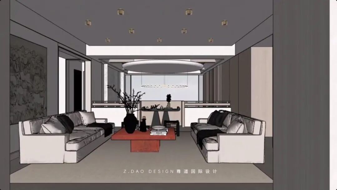 尊道新作|合肥『文一·塘溪津门』1000㎡折衷主义别墅，专治豪宅审美疲劳。-199