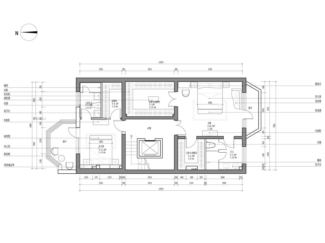 
欧式法式新中式别墅设计作品王文泉108 -13