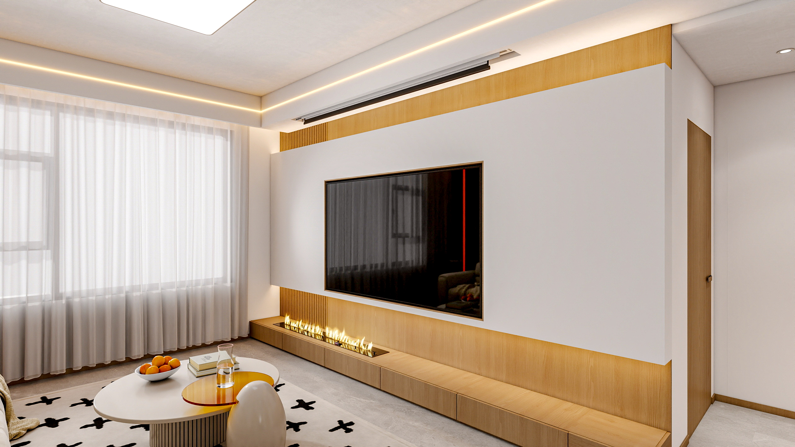 新疆乌鲁木齐绿景苑（87平方现代简约三居室）-5