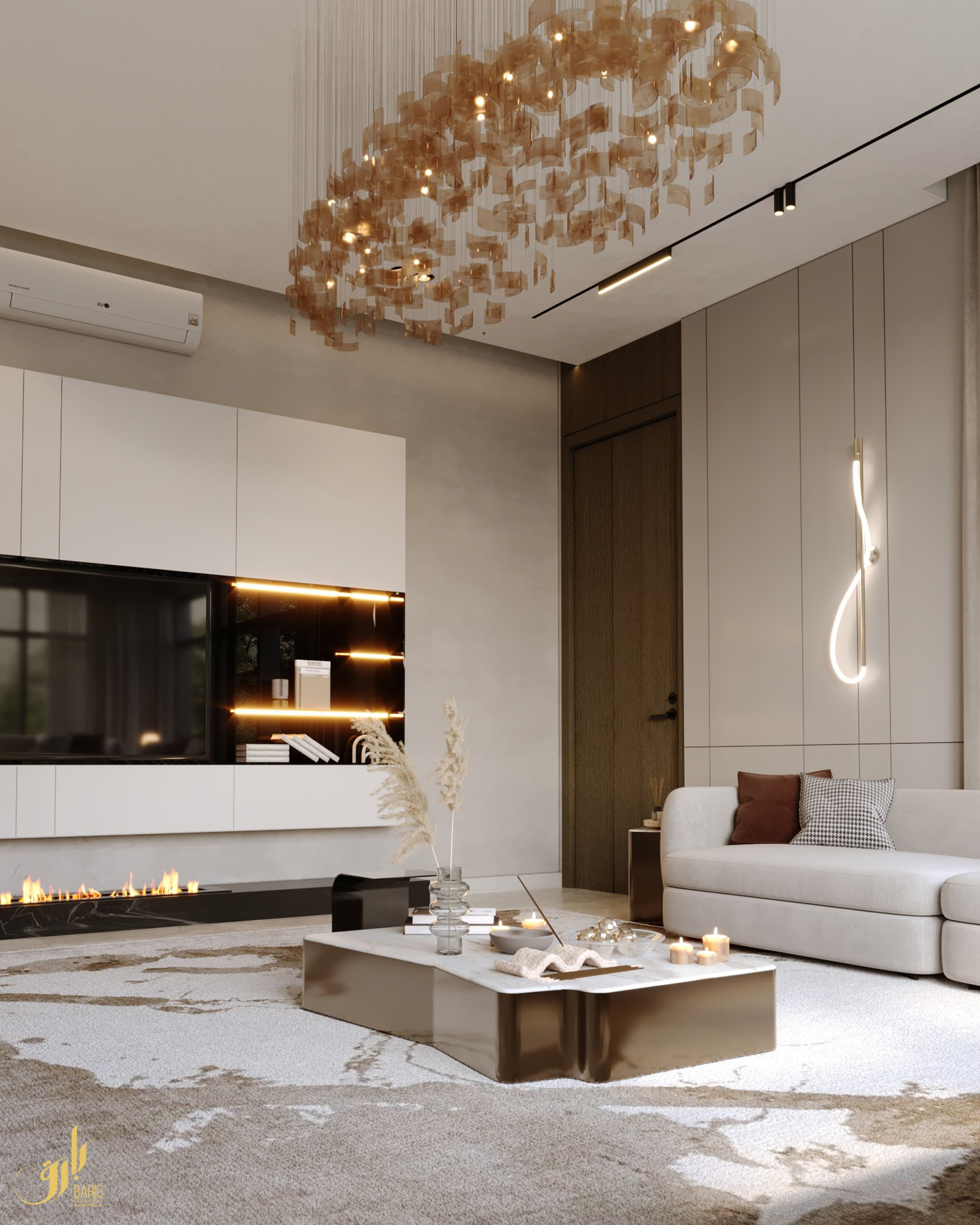 A·A 现代别墅室内设计丨沙特阿拉伯丨Bariq Consultants-31