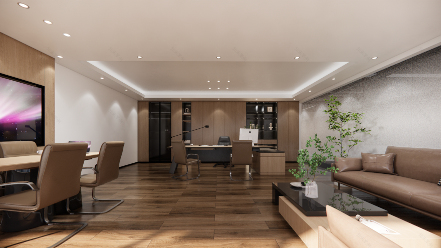 企业办公改造设计 领导办公室-0