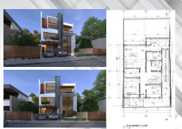 Residential Design Floor plan and Rendering-4