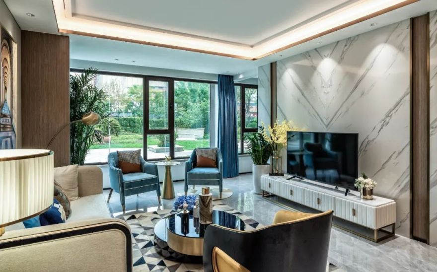 客厅电视背景墙藏线技巧,打造整洁美观空间-12