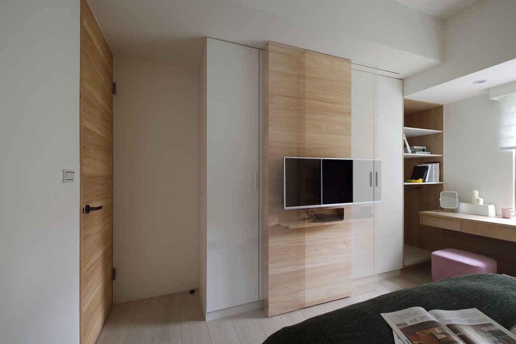 北欧风 86㎡原木简约住宅设计-11