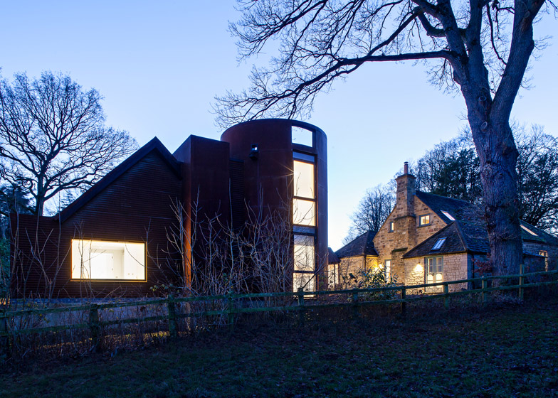 带生锈铁制塔楼的传统乡村别墅扩建丨英国格洛斯特丨Chris Dyson Architects-20