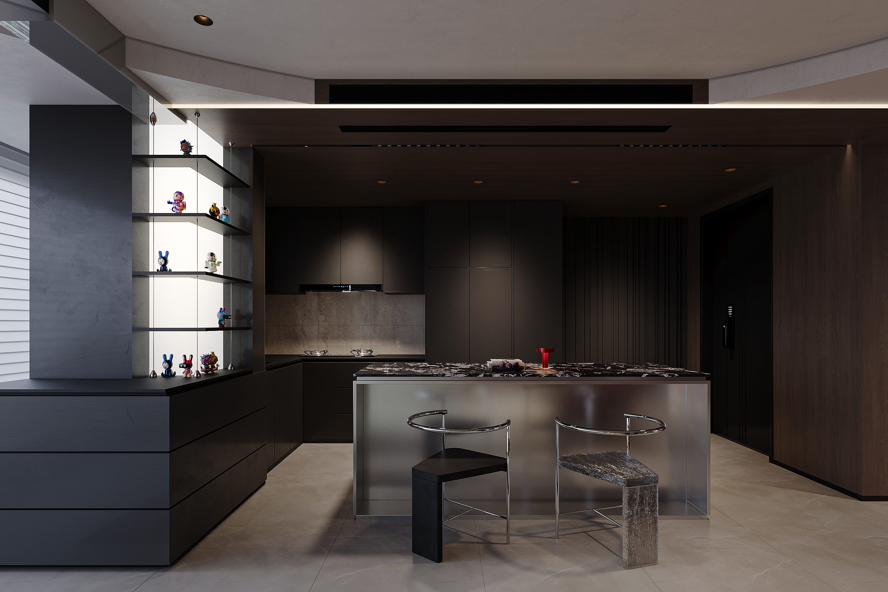 意式极简风室内设计丨金屹效果图团队-7