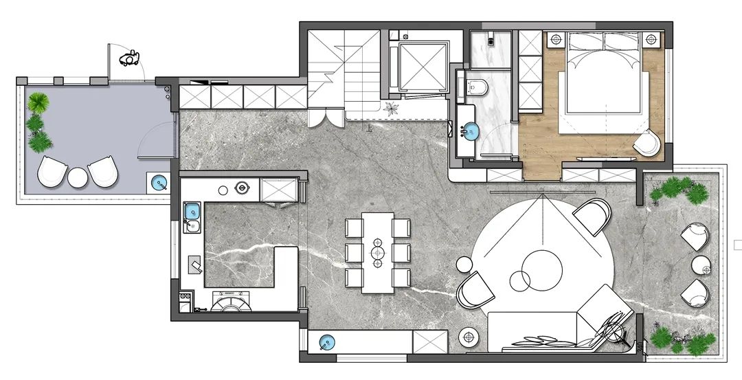 御河上院·268㎡现代上叠丨青马别墅空间设计-26