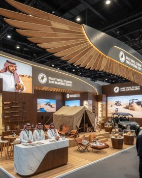Saudi Travel Tourism and Hunting Expo Booth AI