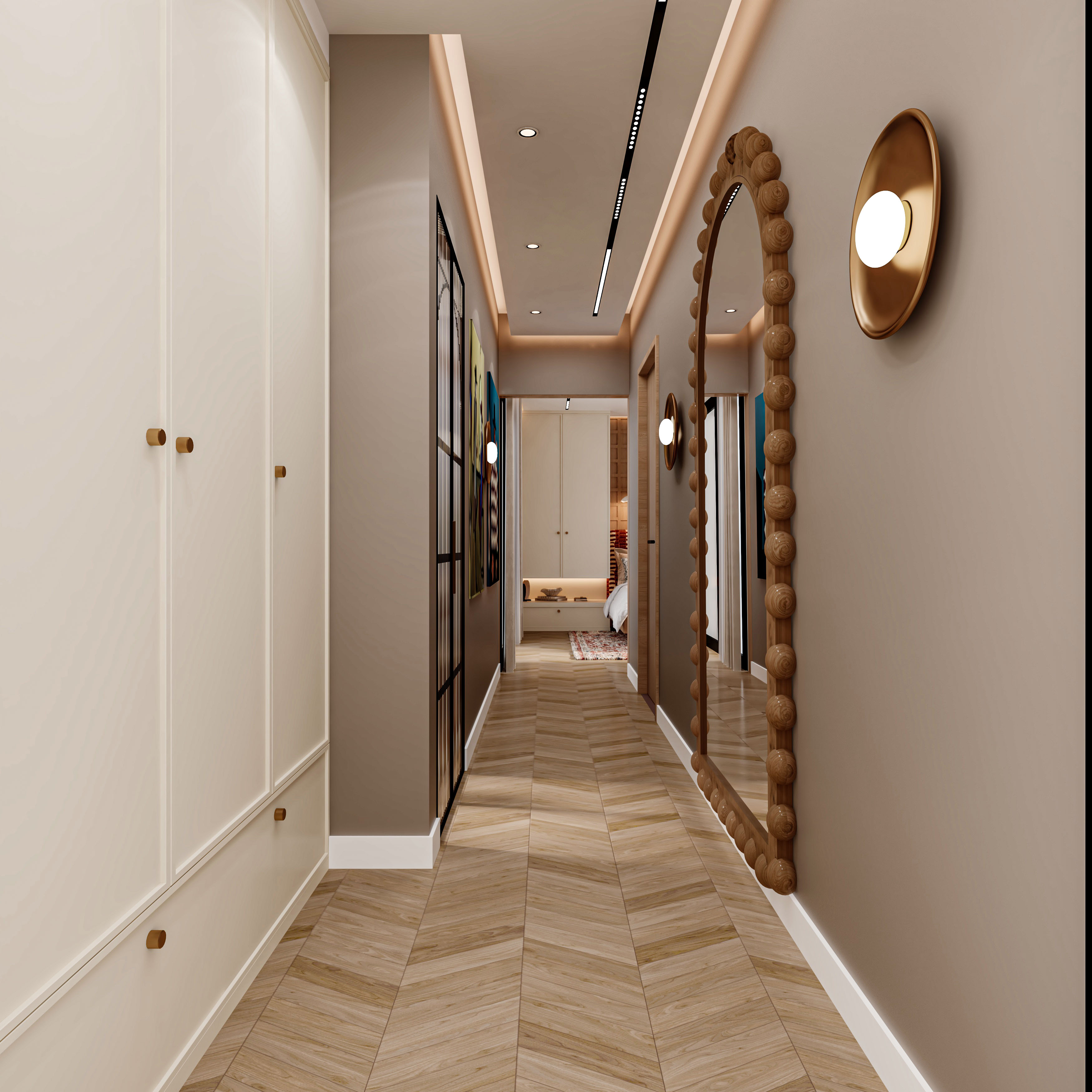 主卧室内设计丨Sara Salah-11