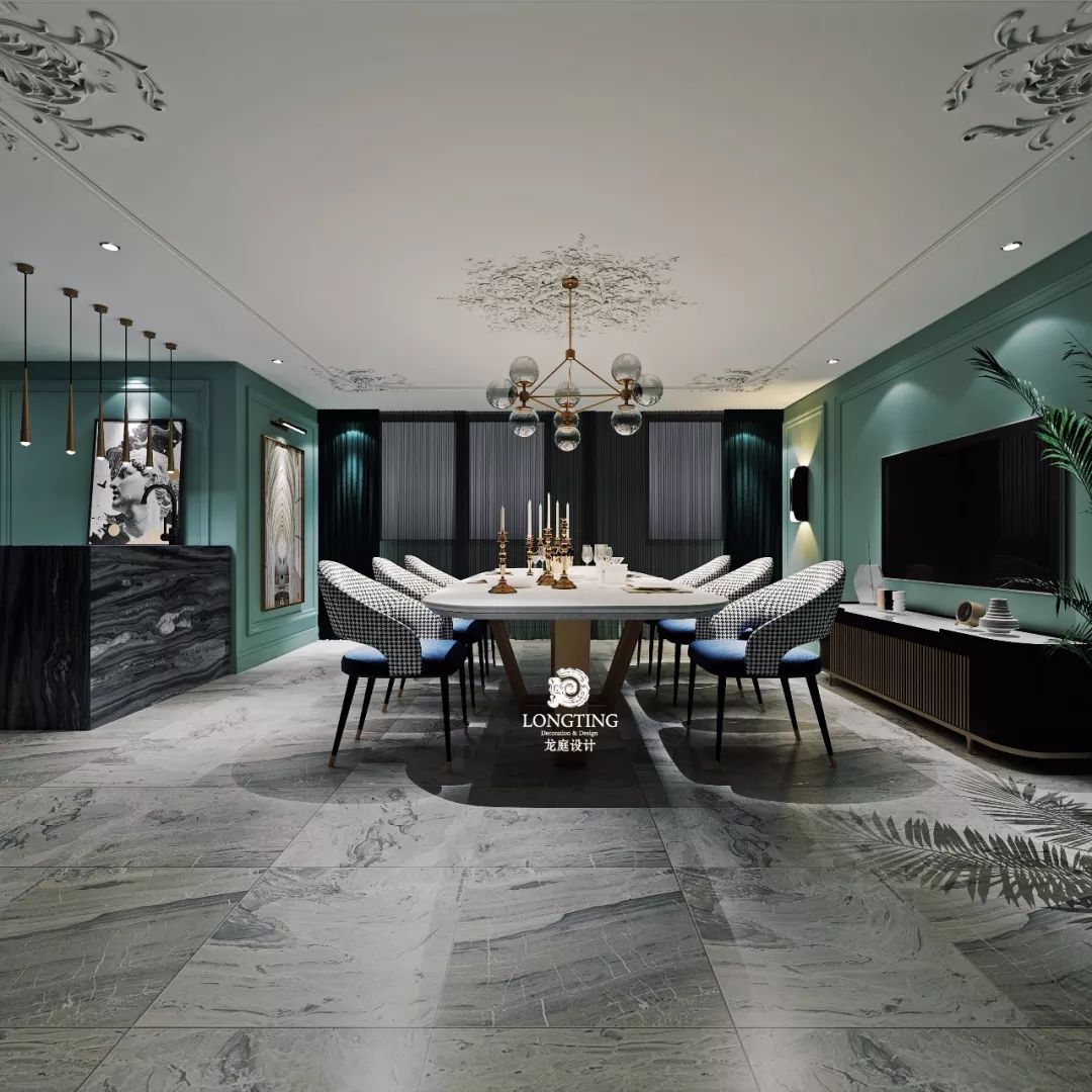 太湖阳光假日 420㎡ Ins 涂料风撞色高级感设计-65