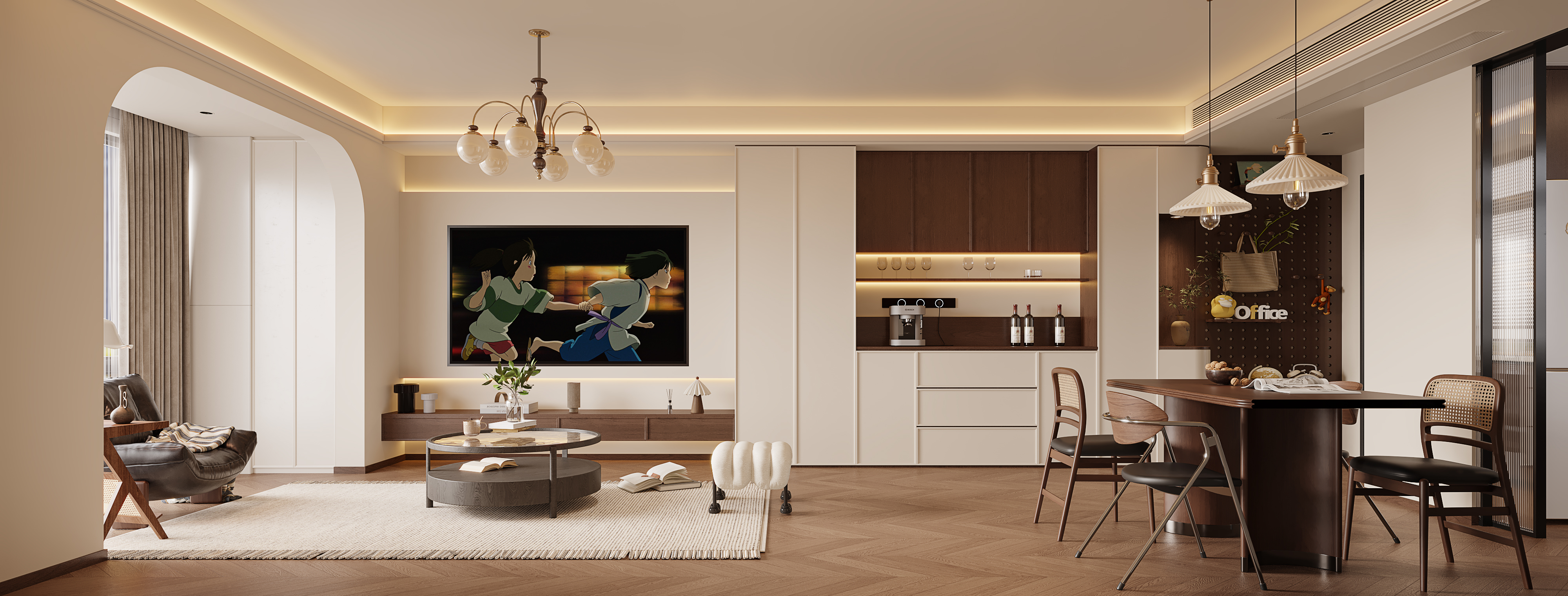 中古开放式书房，空间无限多的沟通-1