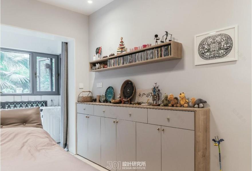 78 平米北欧风小家,绿色背景墙打造轻奢空间-25