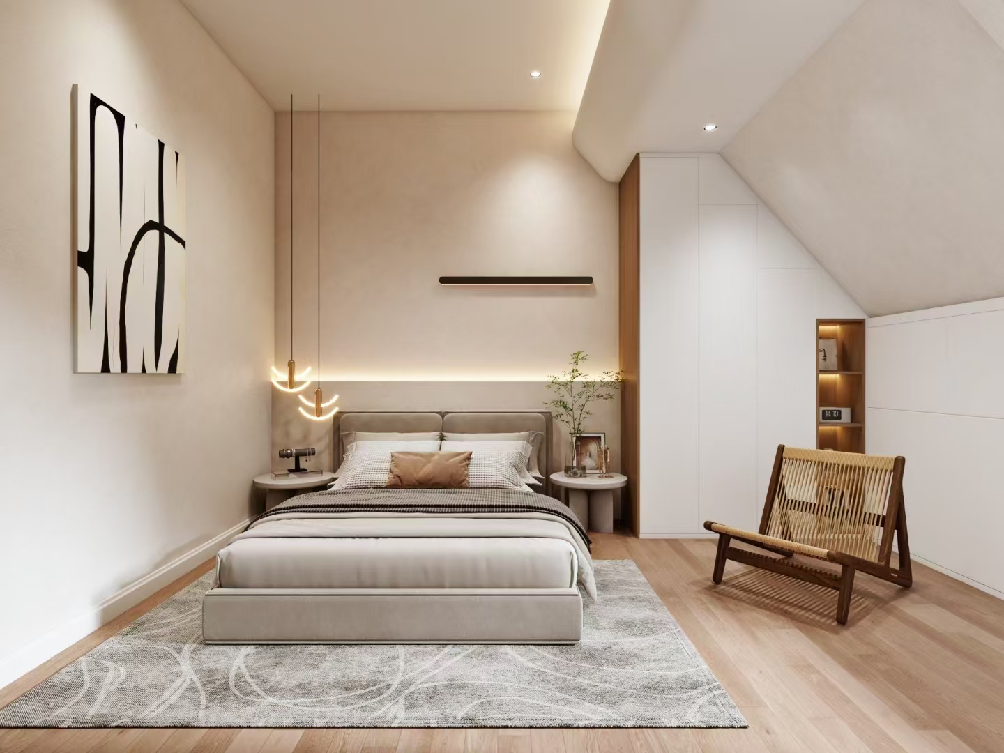 轻奢风挑高小别墅设计丨天恒装饰-5