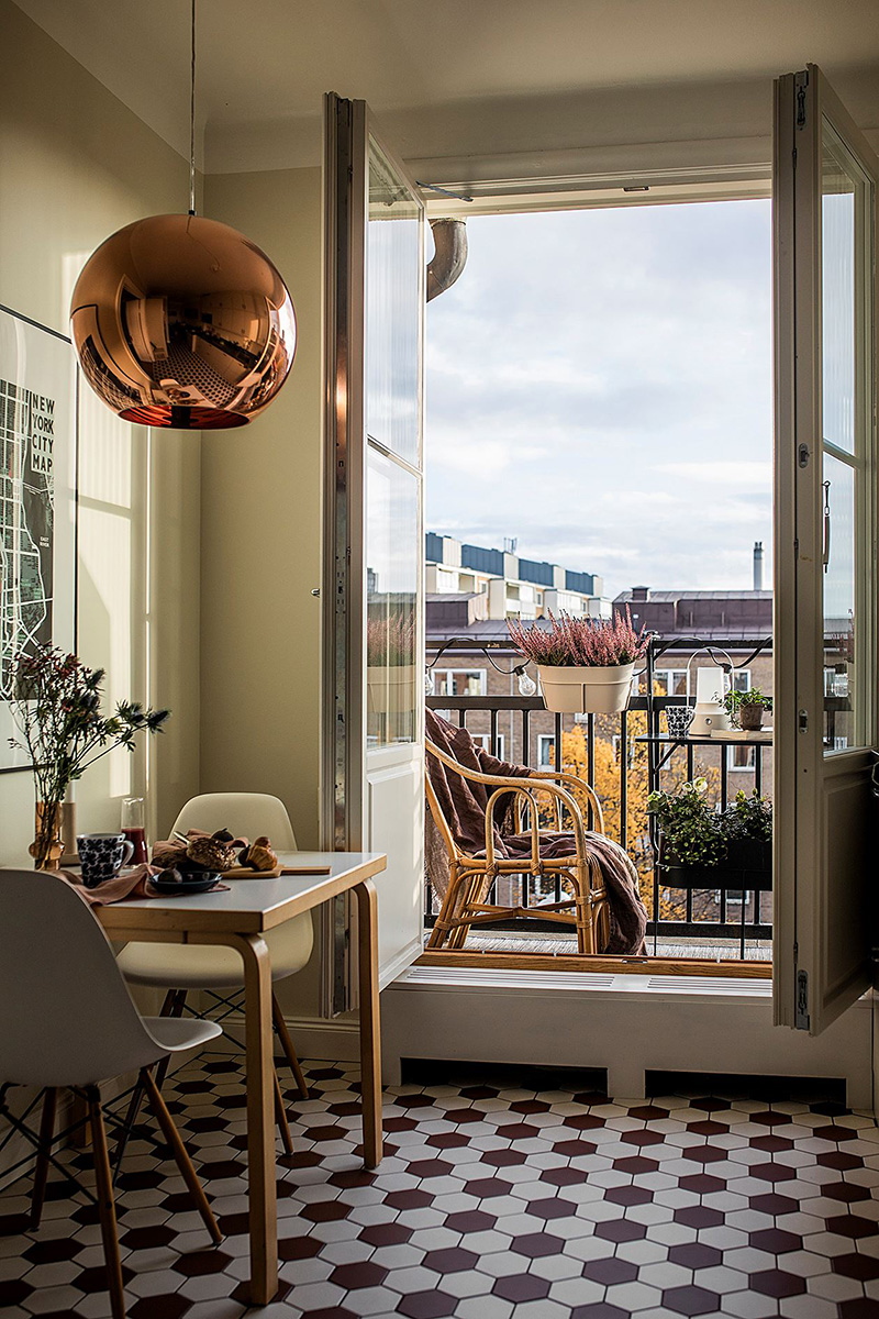 斯德哥尔摩 87 平米公寓 | olive living room and terracotta bedroom-10