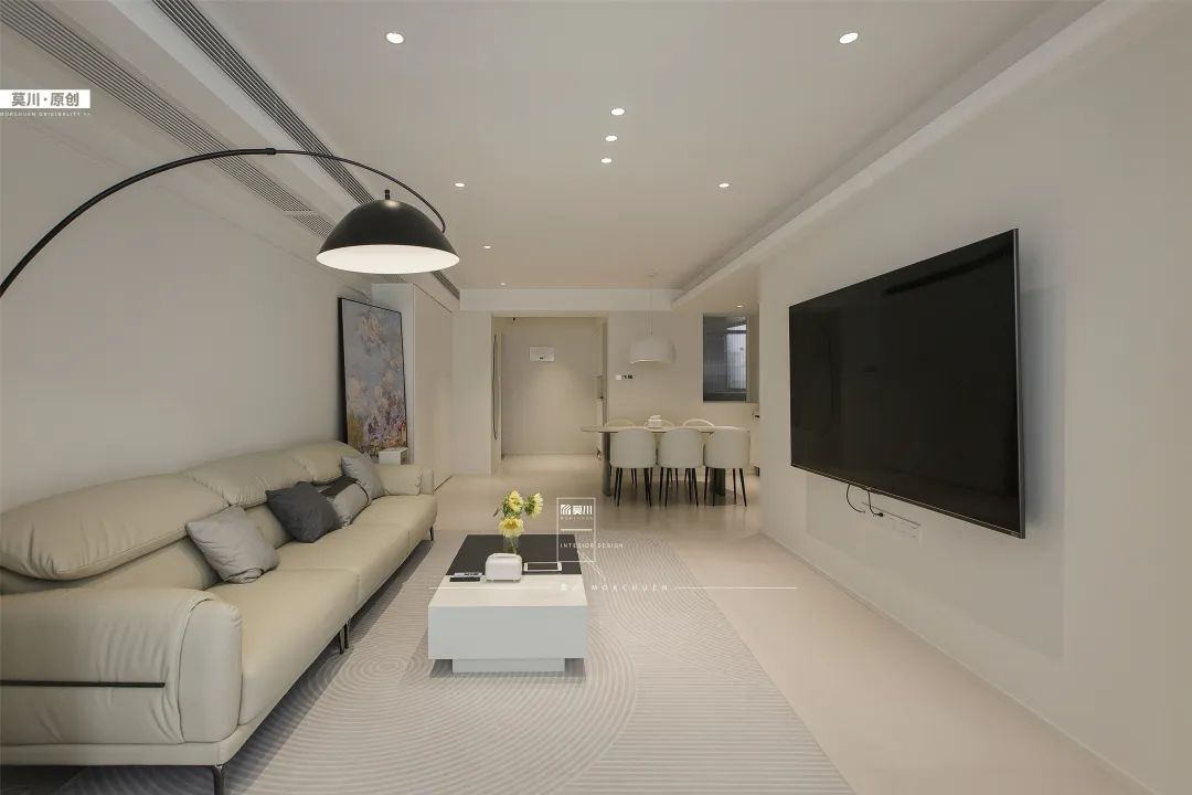 【莫川实景作品 | 厚德品园】断舍离+时代到来，极简奶油风格，化繁为简，更显设计功力-38
