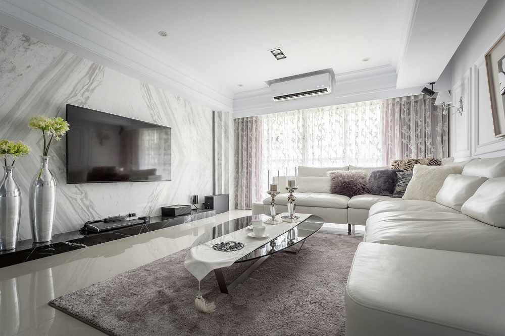 丰越设计打造现代原木金属风格样板间-1