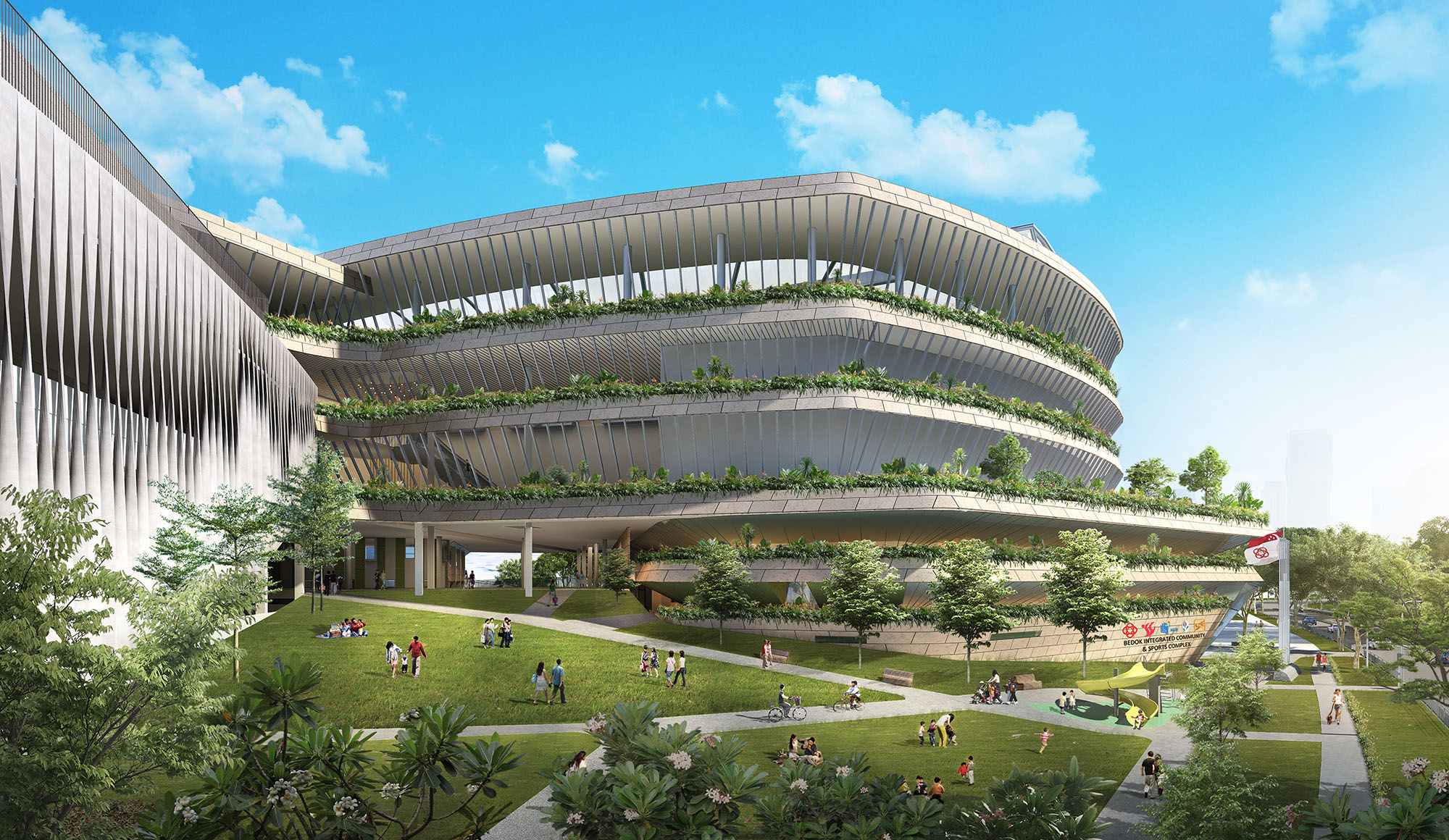 新加坡 Bedok 心脏跳动社区综合建筑群-0