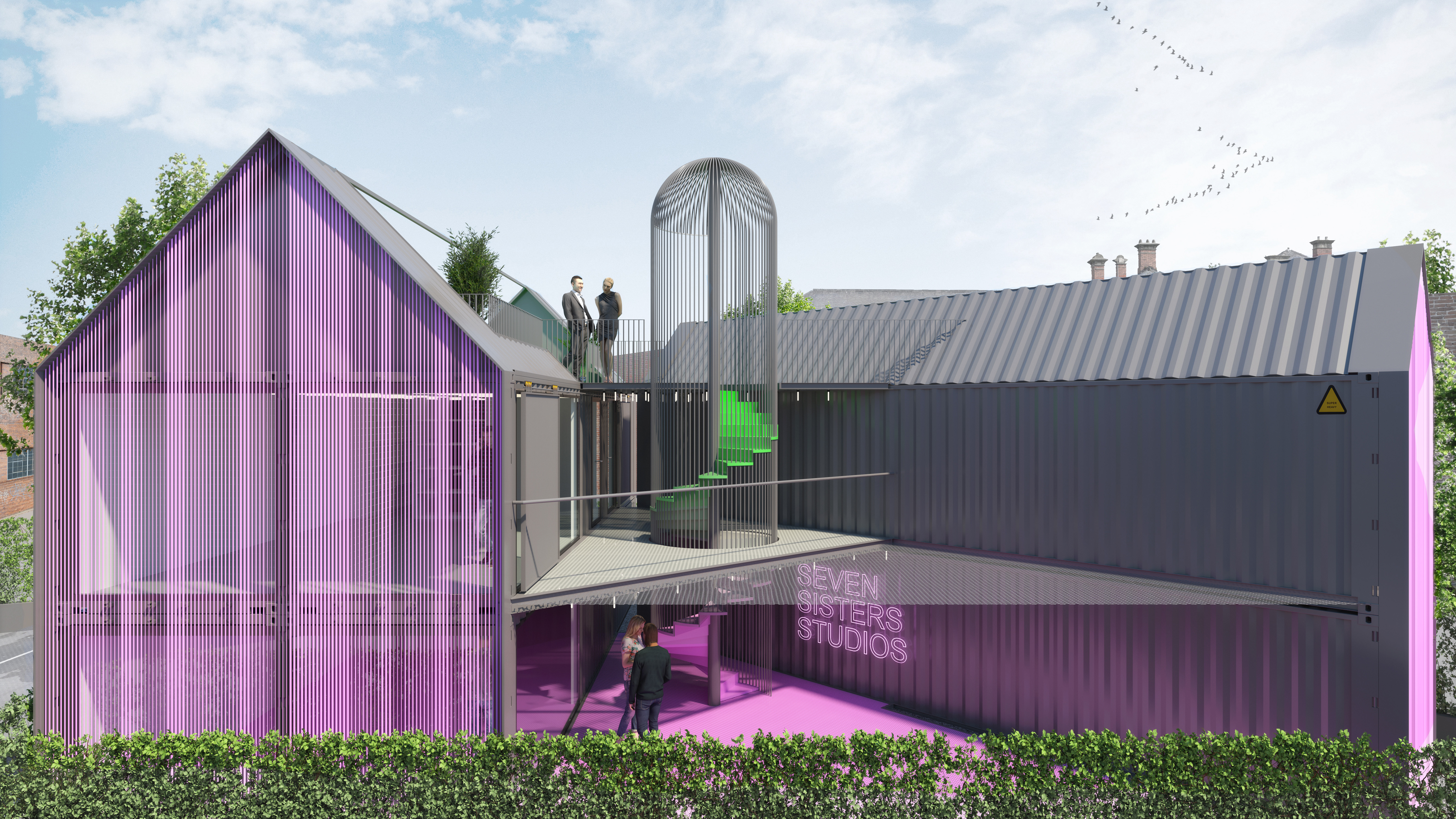 伦敦工业区废旧集装箱变身创意工作室-8