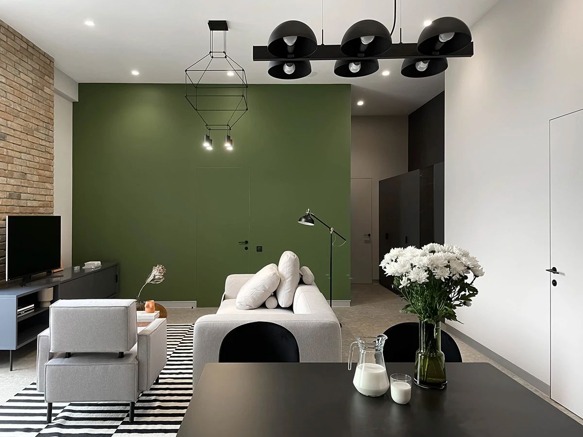 红绿撞色两室一厅丨Oleksandra Teslia-12