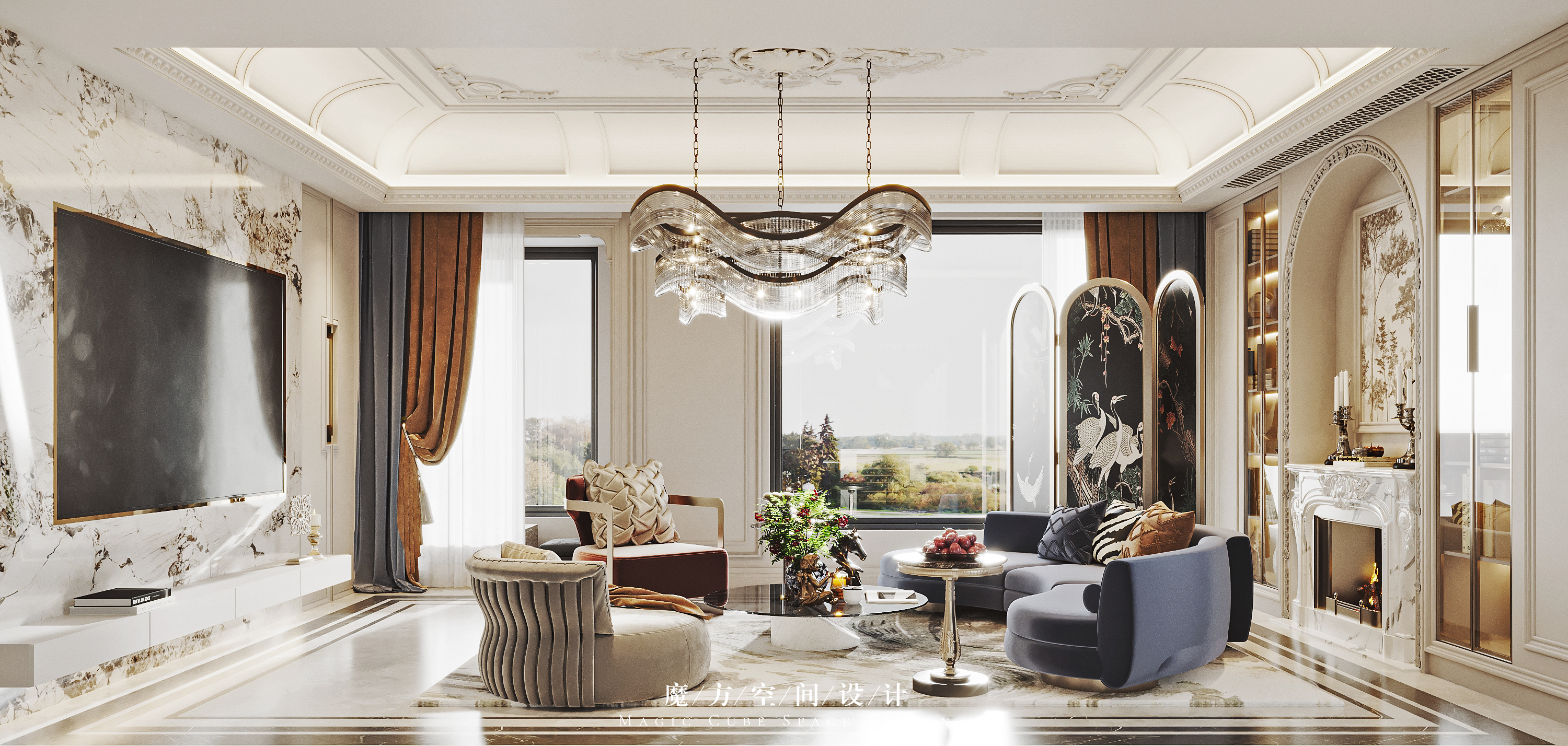 北京•法式复古别墅项目丨中国北京丨魔方空间设计-11