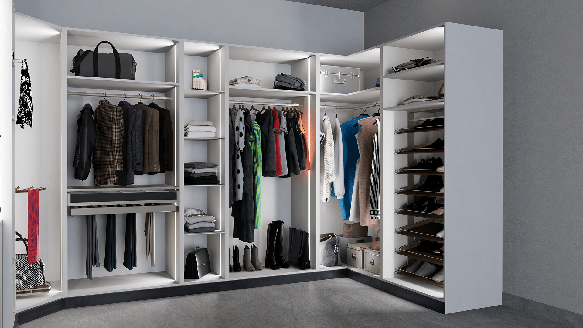 步入式衣帽间及衣柜设计-8