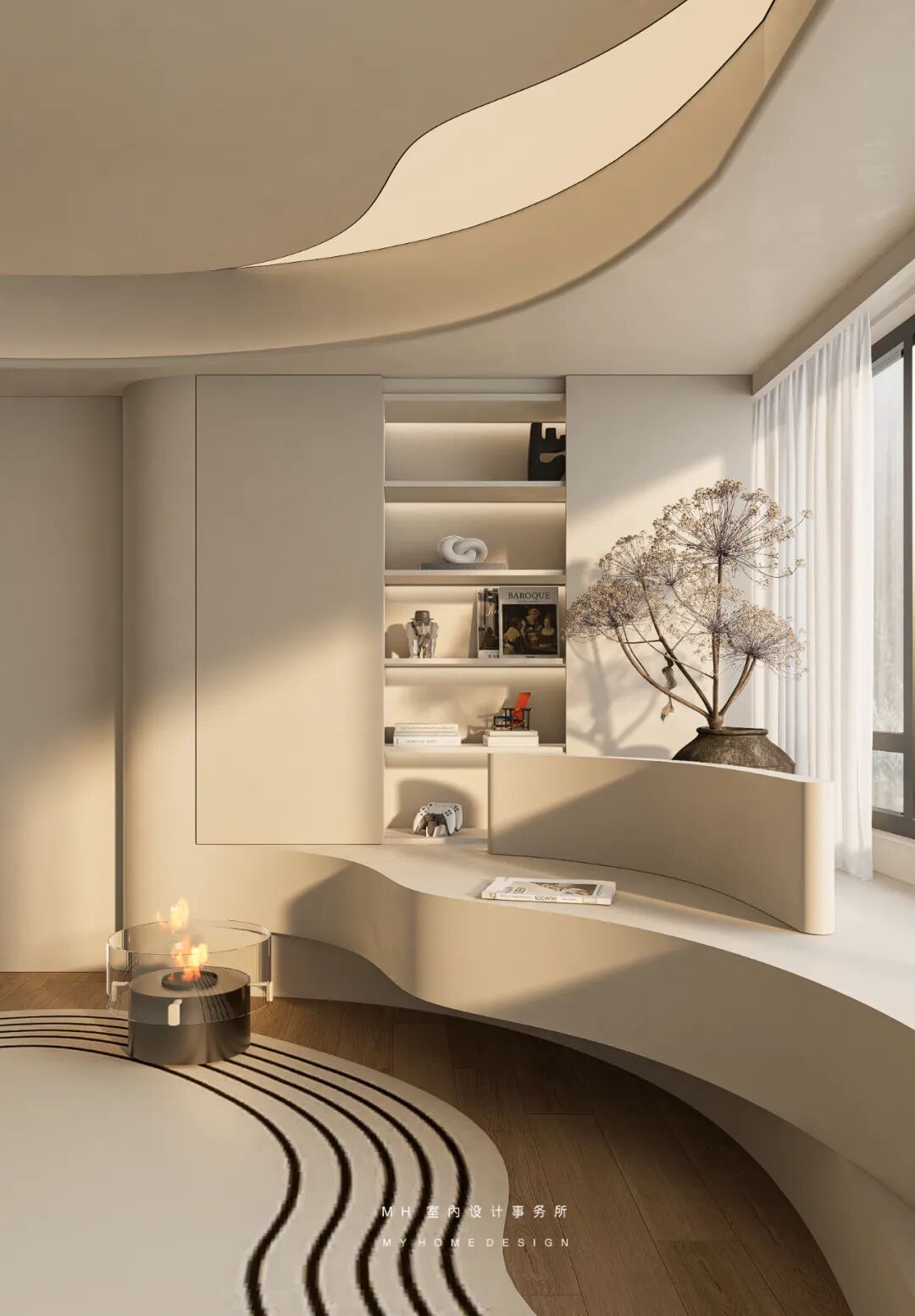 【首发】MH设计新作：流动的诗▏解构空间-25