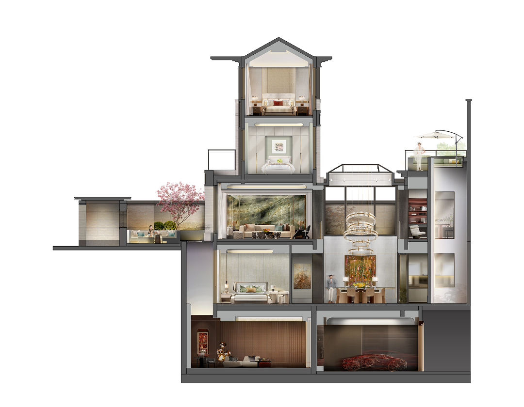 508㎡东方美学别墅豪宅丨戴昆-49