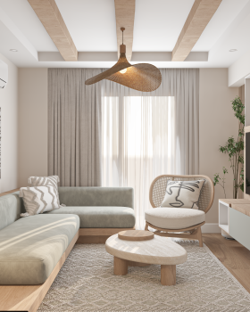 Boho Livingroom & Kitchen Design