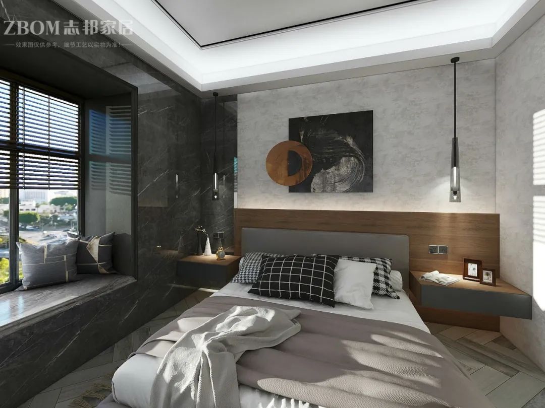 四川泸州 105㎡现代轻奢两居室，黑白灰中的小家大味道！-51