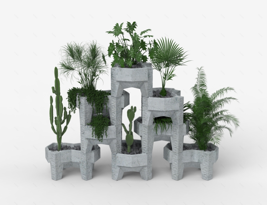 德卡德可堆叠式种植盆-0