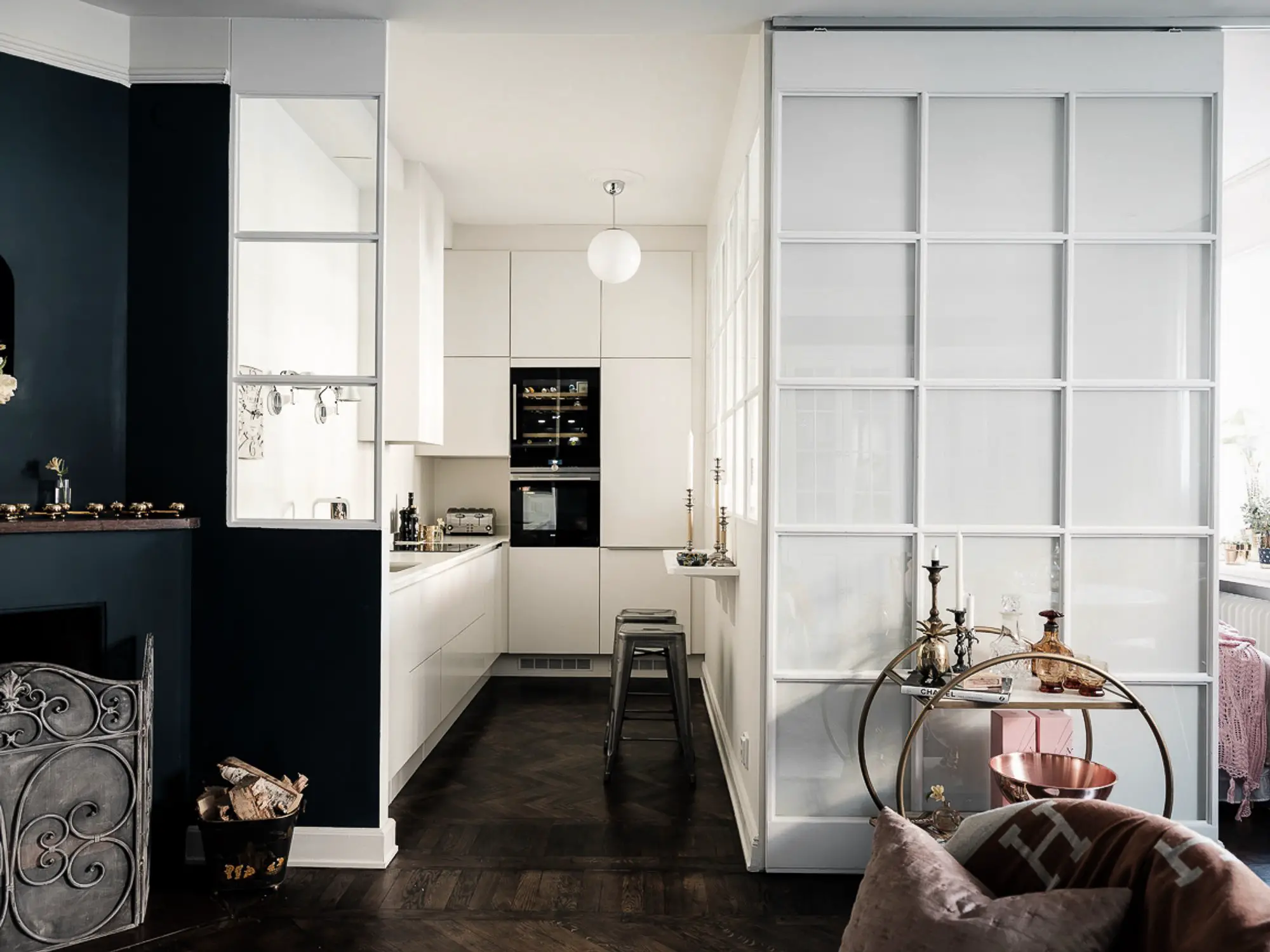 双面采光，61 平米经典 chic 公寓设计-6