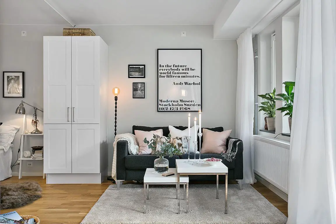 柔美粉红，为灰色空间注入女性魅力-4