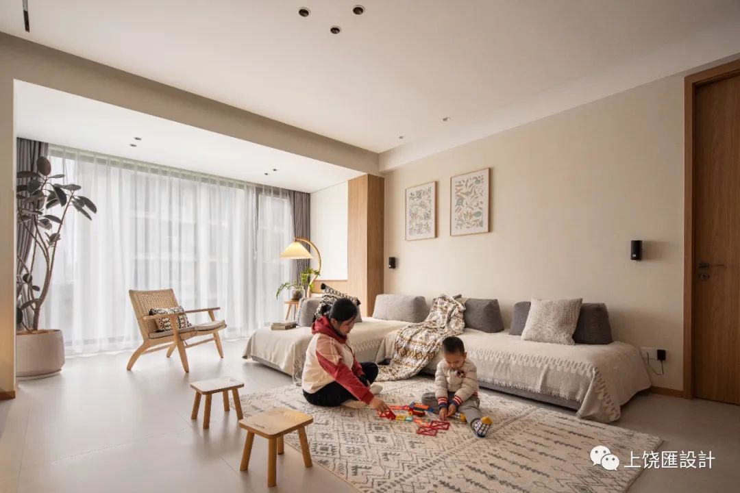 滨江棕榈·公园壹号原木极简设计丨红石空间设计-12