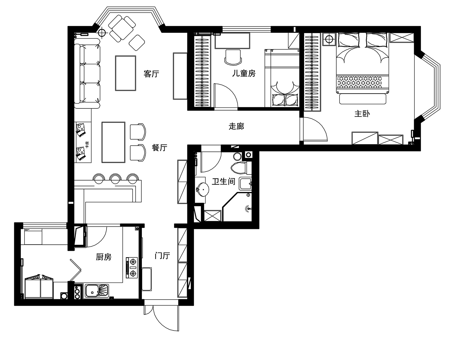 北京 80㎡美式复古家居,色彩家打造温暖空间-26