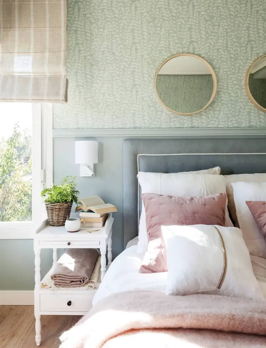 色彩与墙纸 | 西班牙公寓的温馨设计-10