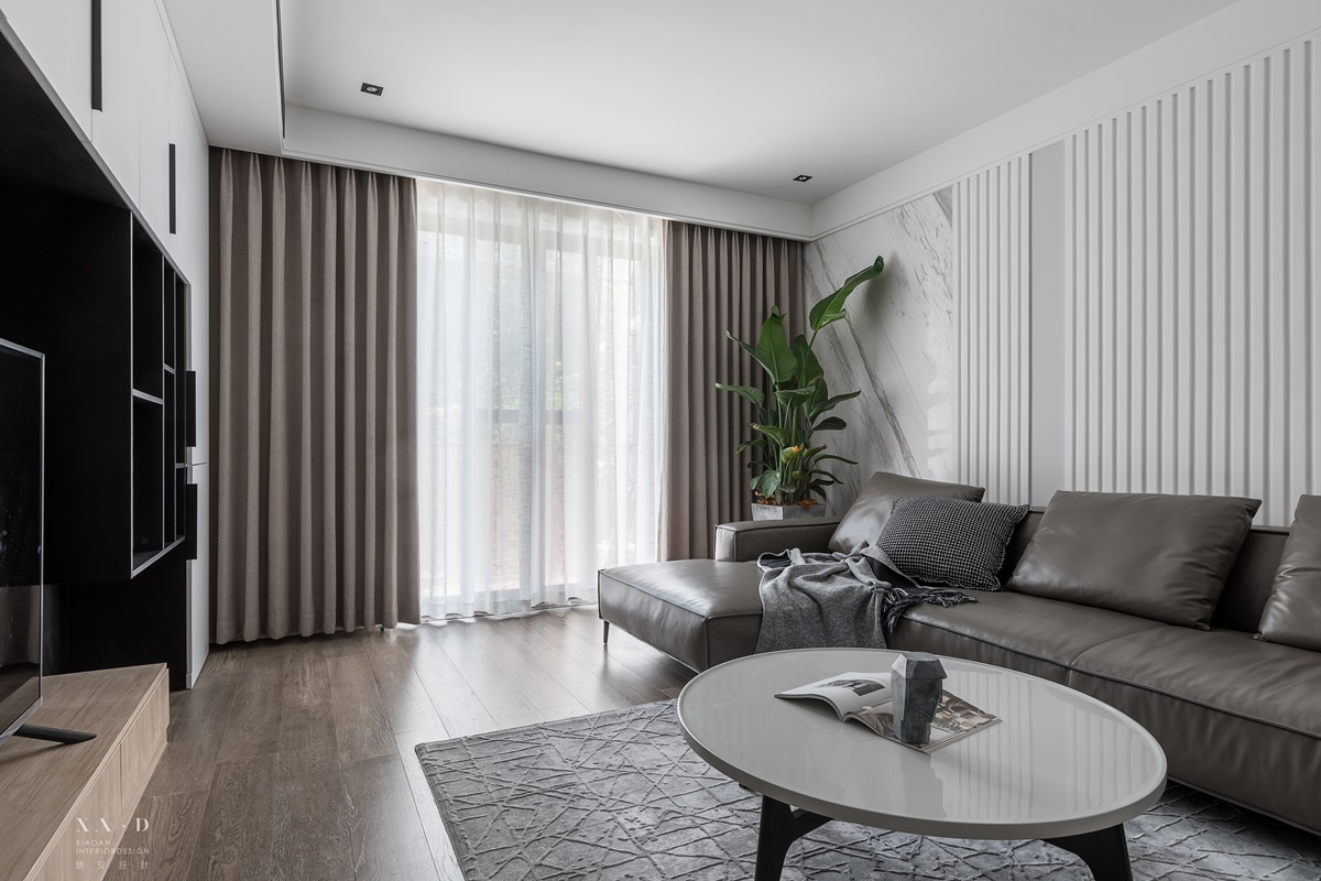 欧典花园 110㎡现代家居,一楼带院子的空间改造-5